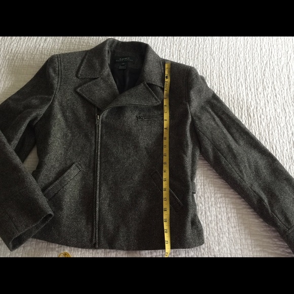 VTG Lauren Ralph Lauren wool tweed moto blazer/jacket - Picture 6 of 10